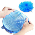 6 Pcs/Set Silicone Food Wrap Caps Cookware Lids Stretchable Fresh Covers - Al-Raheem Imports