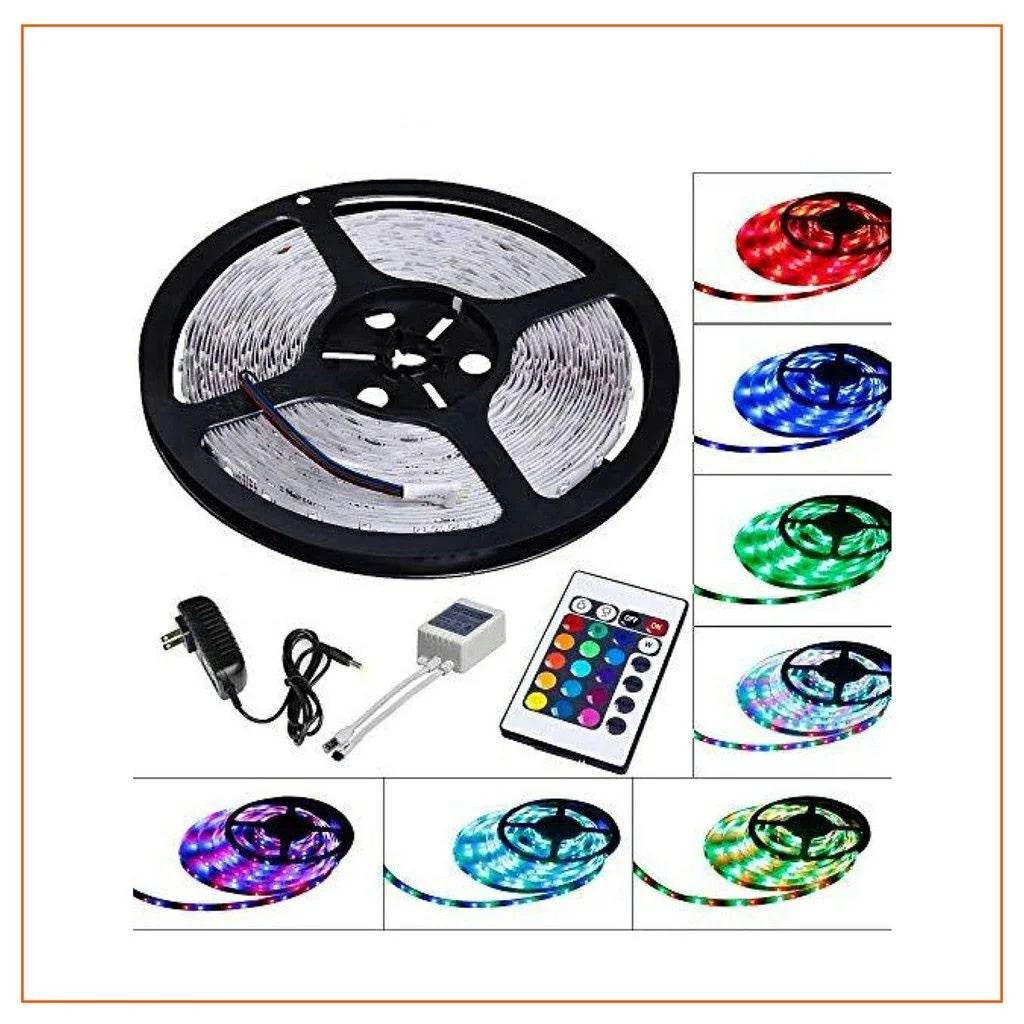 5M RGB Waterproof LED Strip Light12V Current With Remote Controller - Al-Raheem Imports