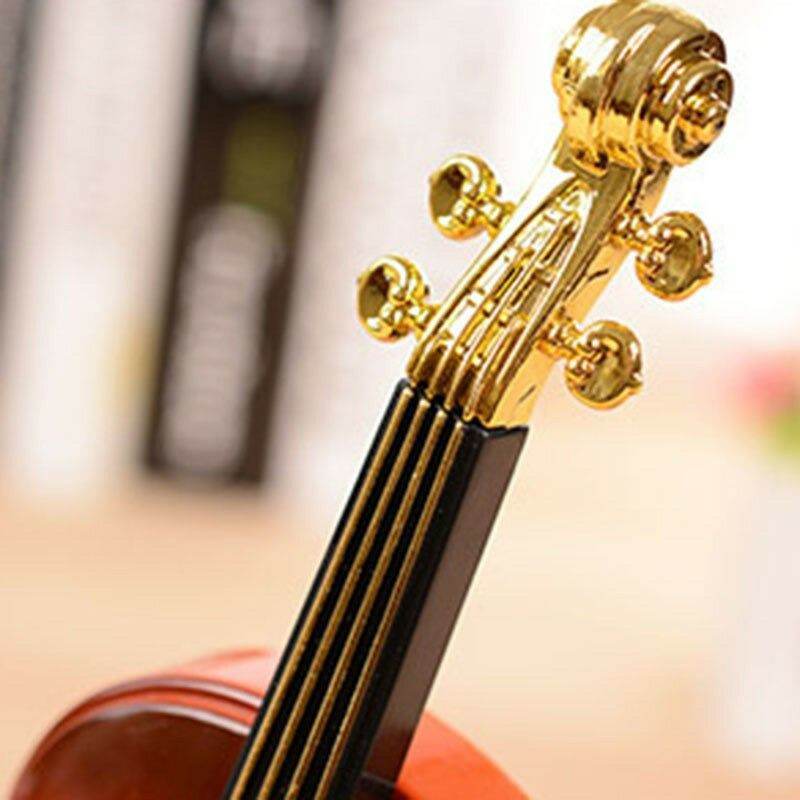 Creative Table Clock Student Violin Home Decor Fiddle Quartz Alarm Clock - Al-Raheem Imports