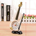 Creative Table Clock Student Violin Home Decor Fiddle Quartz Alarm Clock - Al-Raheem Imports