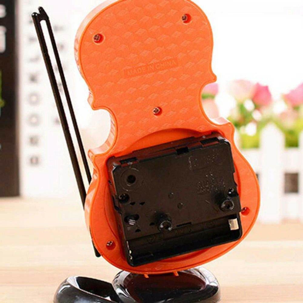 Creative Table Clock Student Violin Home Decor Fiddle Quartz Alarm Clock - Al-Raheem Imports