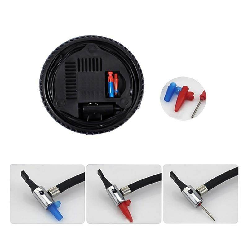 DC 12V Electric Car Tire Inflatable Air Pumps Tyre Pressure Monitor Compressor Portable For Bike Car - Al-Raheem Imports