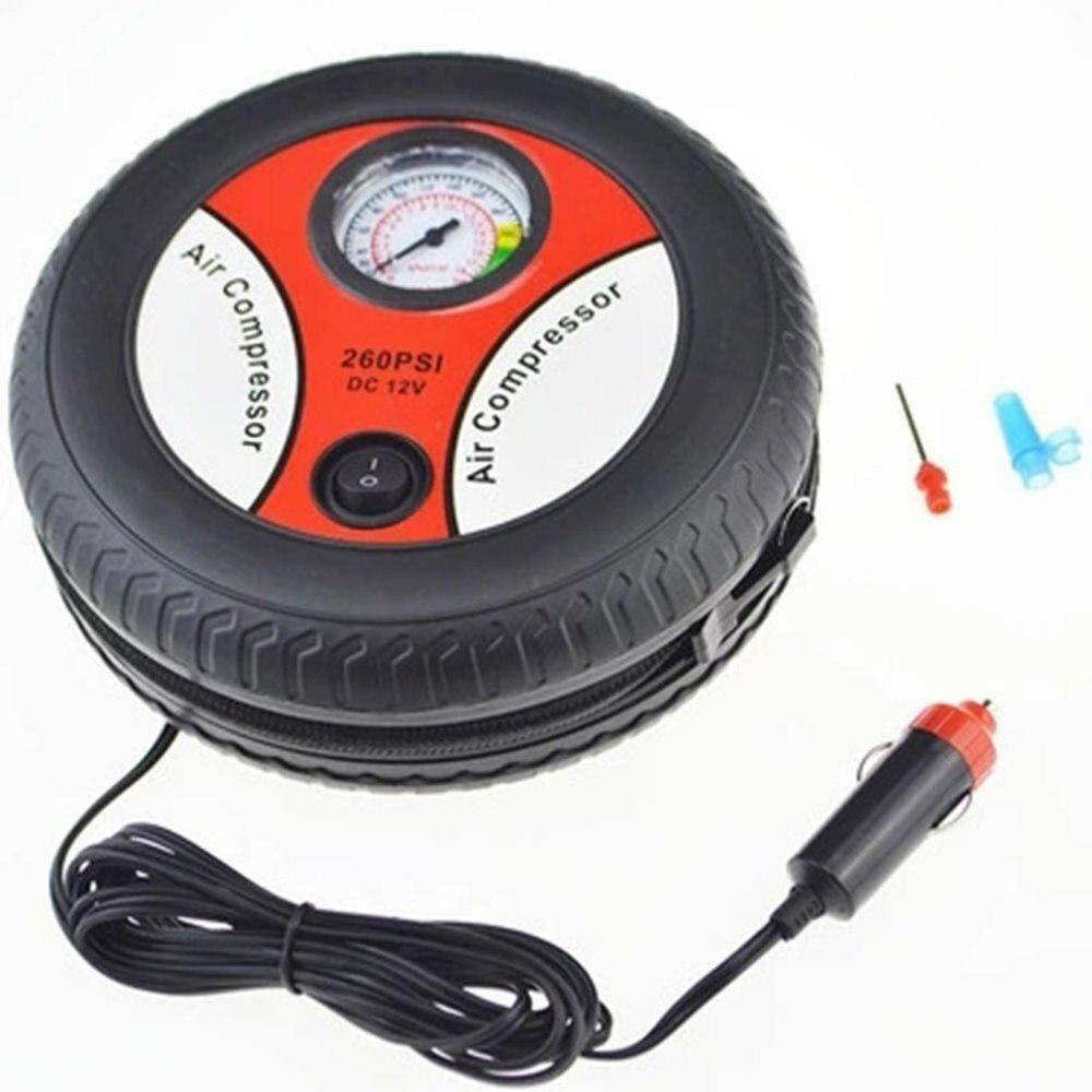 DC 12V Electric Car Tire Inflatable Air Pumps Tyre Pressure Monitor Compressor Portable For Bike Car - Al-Raheem Imports