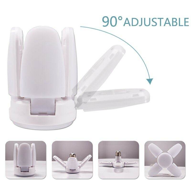 E27 Mini 28W Cool White Led Folding Light Bulb 2800lm - Al-Raheem Imports