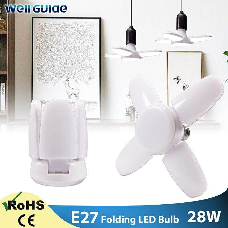 E27 Mini 28W Cool White Led Folding Light Bulb 2800lm - Al-Raheem Imports