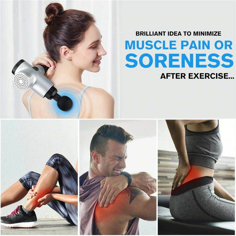 Fitness Muscle Relaxer Soreness Pain Relief With 4 Massage Heads - Al-Raheem Imports