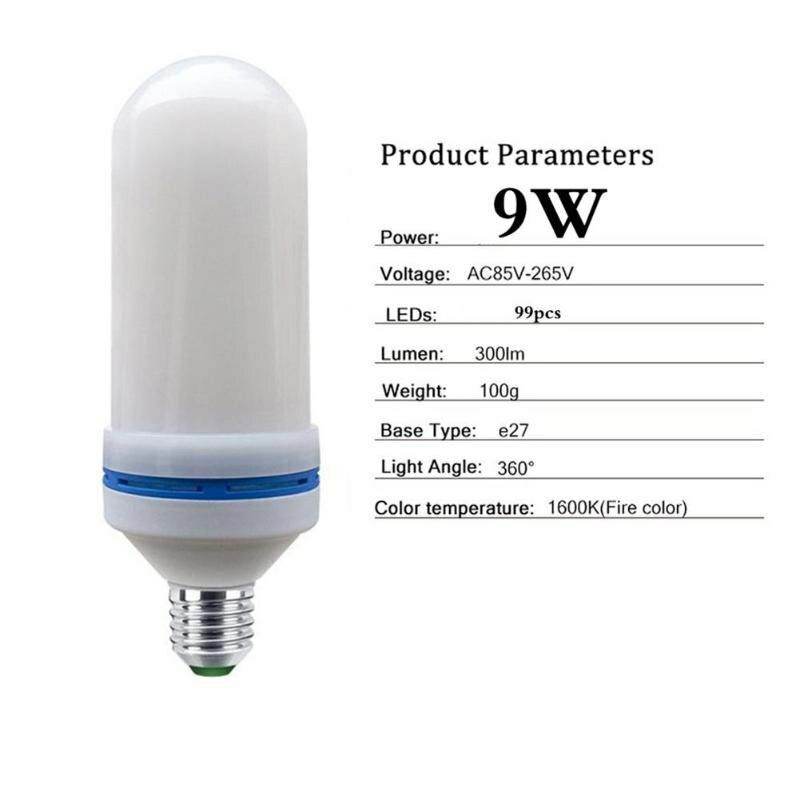 Flame Lamp E27 LED Fire Effect Bulb Home Decoration Night Light - Al-Raheem Imports