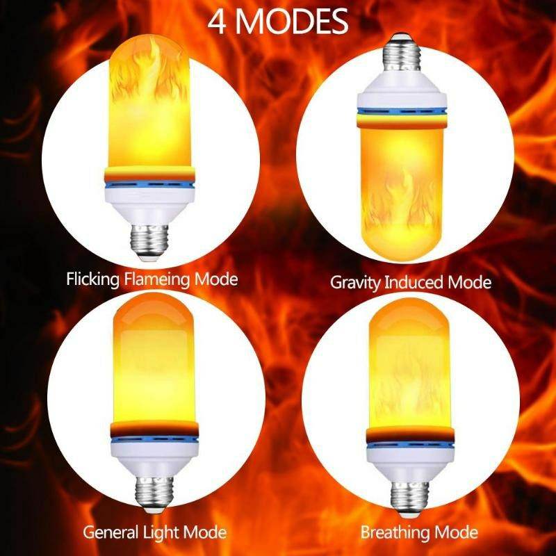 Flame Lamp E27 LED Fire Effect Bulb Home Decoration Night Light - Al-Raheem Imports