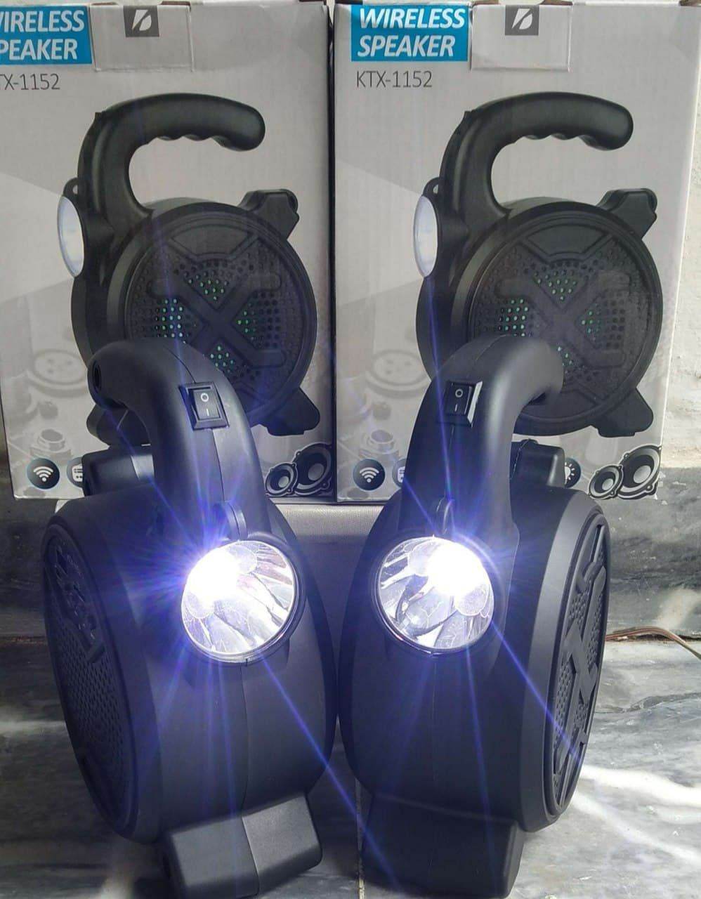 KTX-1152 Wireless Bluetooth Speaker With Torch FM TF USB - Al-Raheem Imports