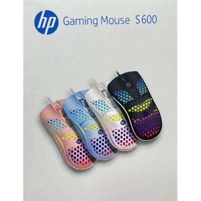 Lightweight Optical S600 Honey Comb Design RGB Gaming Mouse - Al-Raheem Imports