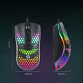 Lightweight Optical S600 Honey Comb Design RGB Gaming Mouse - Al-Raheem Imports