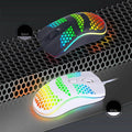 Lightweight Optical S600 Honey Comb Design RGB Gaming Mouse - Al-Raheem Imports