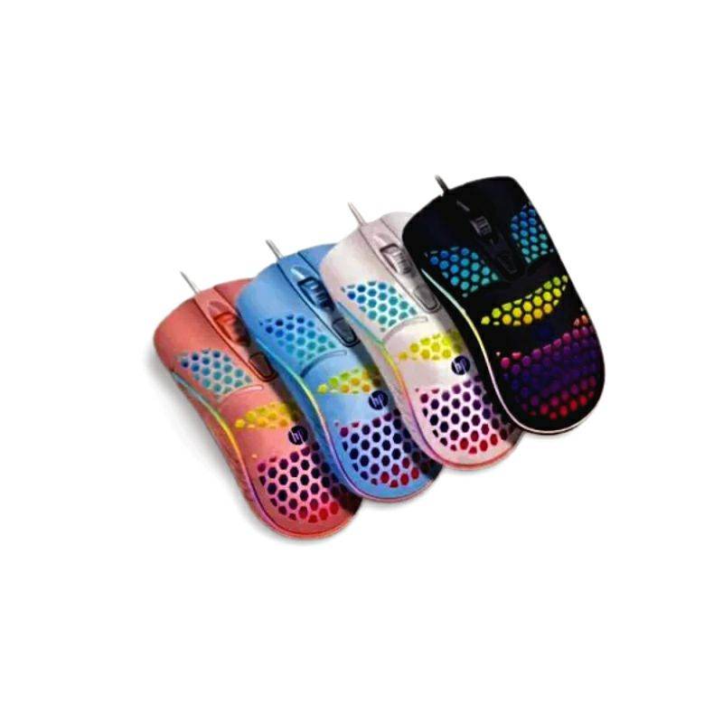 Lightweight Optical S600 Honey Comb Design RGB Gaming Mouse - Al-Raheem Imports