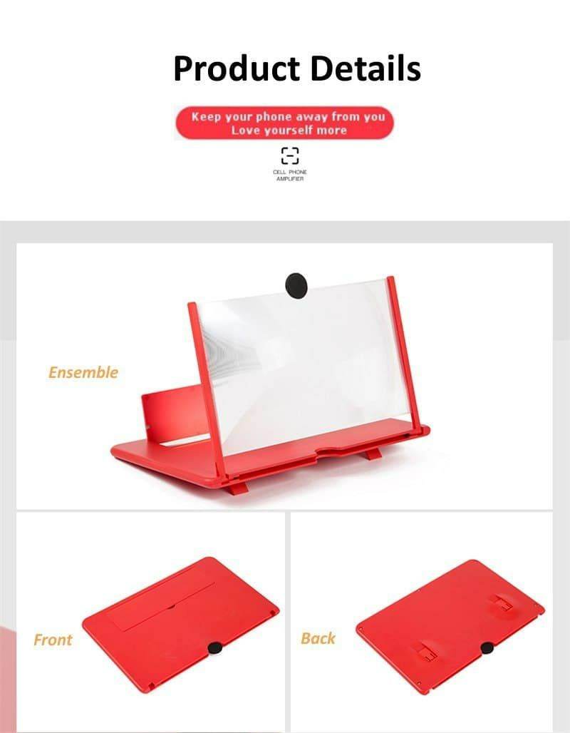 Mobile Phone Screen Magnifier Foldable 3D Screen Amplifier Holder Stand - Al-Raheem Imports