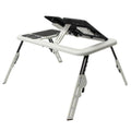Multi-Function Folding Laptop Desk Table Laptop Stand Holder With 2 USB Cooling Fans Mouse Pad For Bed - Al-Raheem Imports