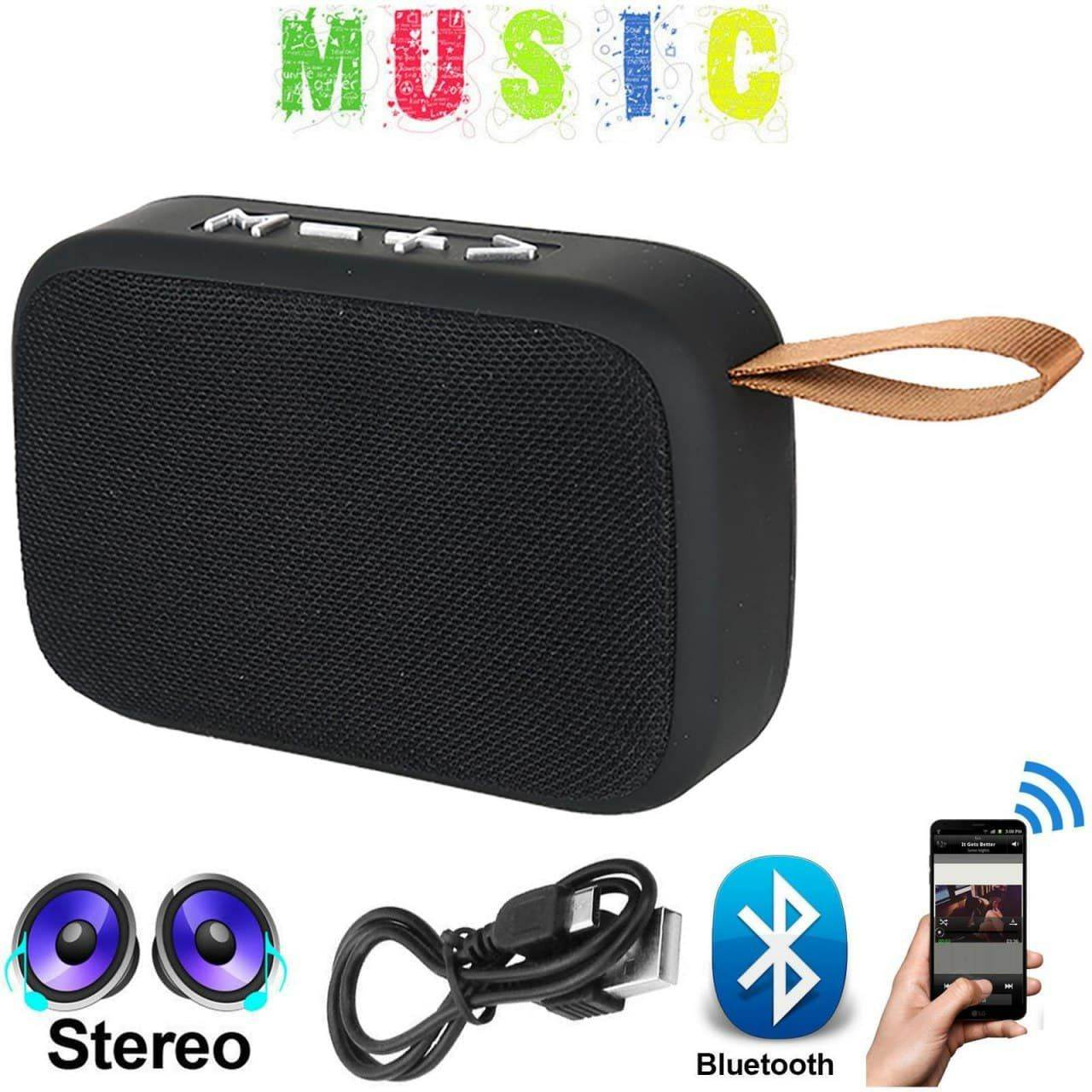 Portable Bluetooth Speaker Table Pro MG2 Music Player Mp3 Stereo Audio FM Radio Splash Proof - Al-Raheem Imports