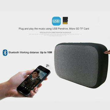 Portable Bluetooth Speaker Table Pro MG2 Music Player Mp3 Stereo Audio FM Radio Splash Proof - Al-Raheem Imports
