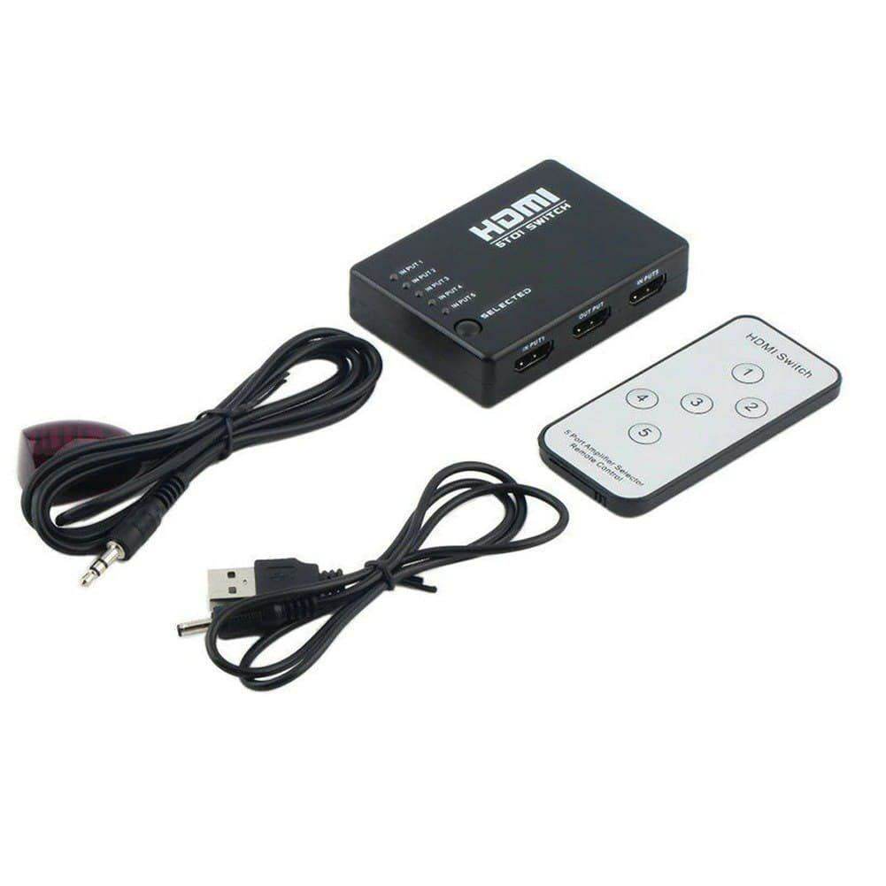 PowerBear HDMI Switch Splliter Sox For HDTV PS3 DVD With IR Remote - Al-Raheem Imports