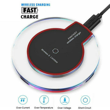 Universal Qi Charging Pad Mobile Phone Adapter Dock Station Wireless Charger - Al-Raheem Imports