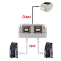USB 2.0 Mini-Auto Sharing Hub With Two Ports For Computer PC Printer - Al-Raheem Imports