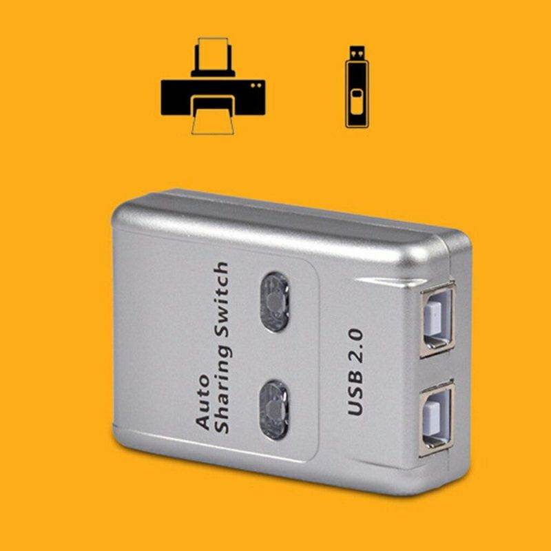 USB 2.0 Mini-Auto Sharing Hub With Two Ports For Computer PC Printer - Al-Raheem Imports