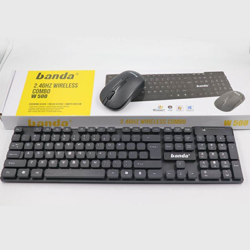 W500 Banda 2.4 GHz Wireless Combo Keyboard Mouse - Al-Raheem Imports