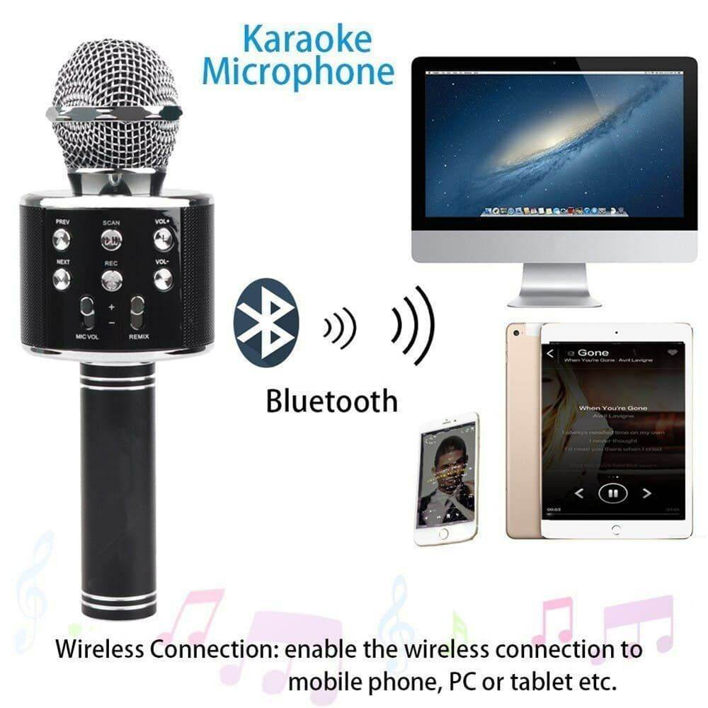 WS-858 Bluetooth Wireless Handheld Karaoke Mini Mic - Al-Raheem Imports