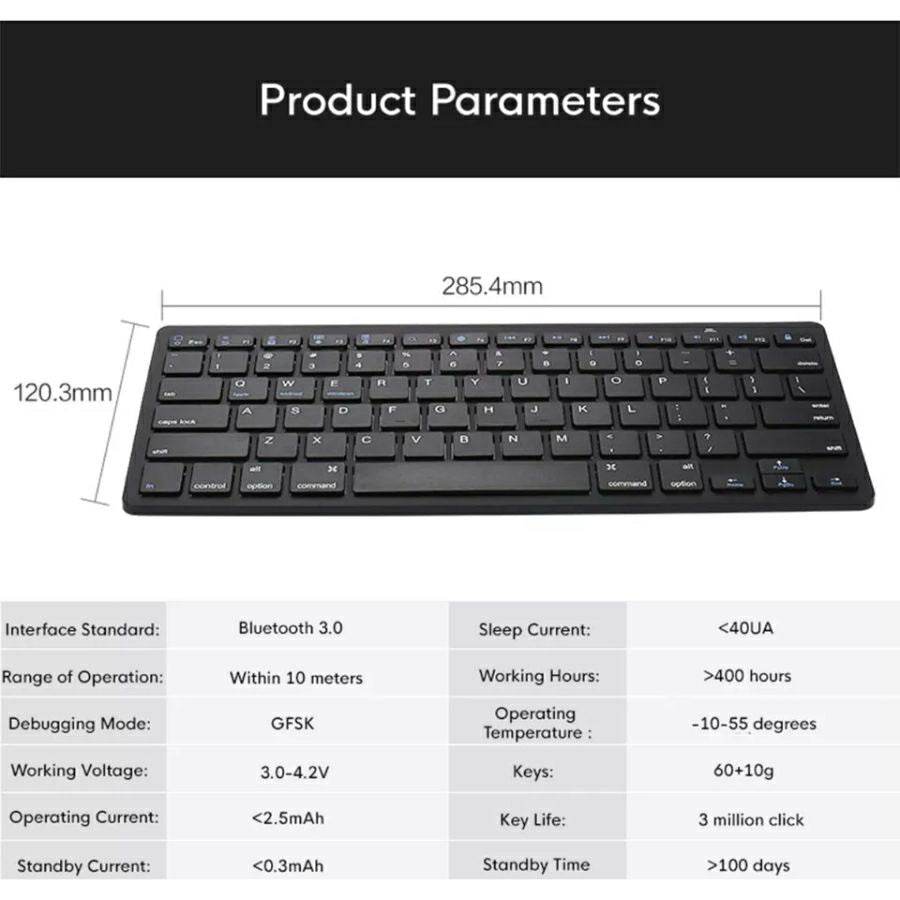 X5 Wireless Bluetooth Keyboard Ultra-Thin Mini Silent Office Keyboard For Tablet Laptop - Al-Raheem Imports