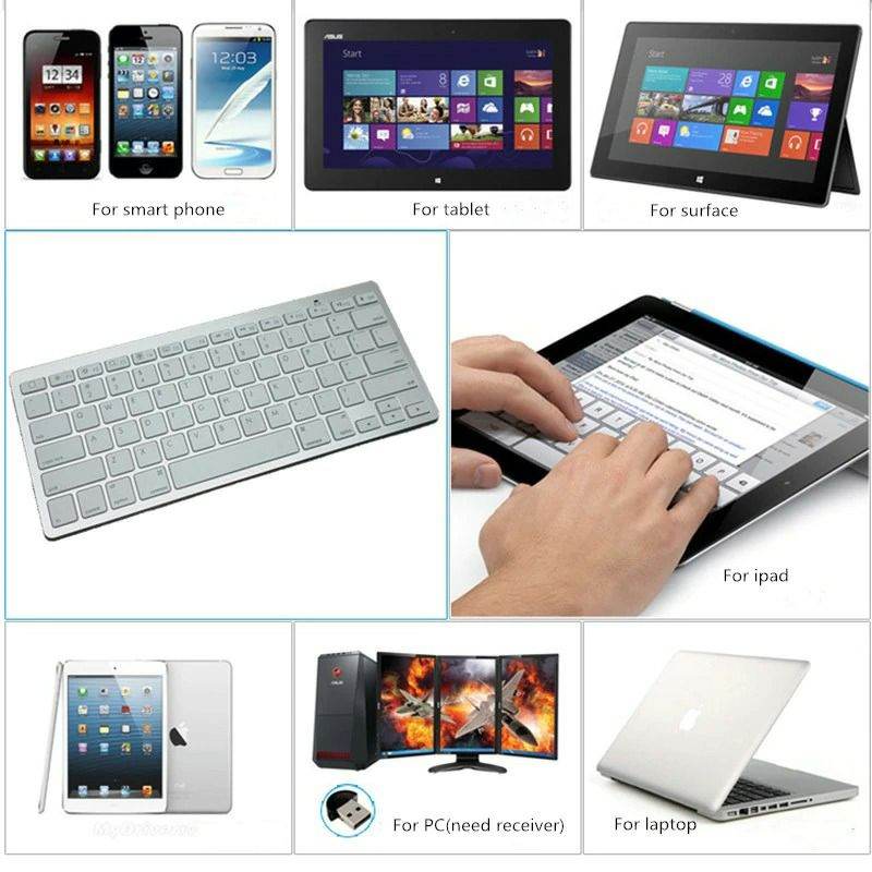 X5 Wireless Bluetooth Keyboard Ultra-Thin Mini Silent Office Keyboard For Tablet Laptop - Al-Raheem Imports