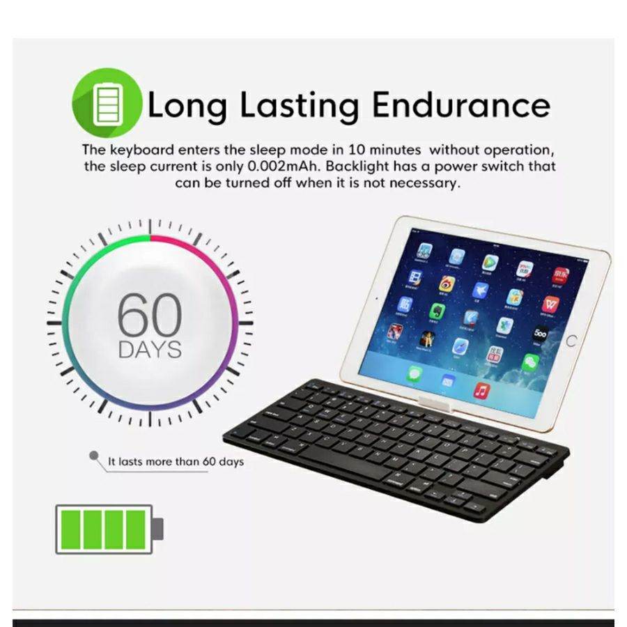 X5 Wireless Bluetooth Keyboard Ultra-Thin Mini Silent Office Keyboard For Tablet Laptop - Al-Raheem Imports