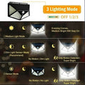 100 LEDs Rechargeable Motion Sensor Solar Interaction Waterproof Wall Lamp - Al-Raheem Imports