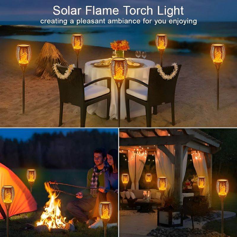XF-6017 Solar Flame LED Light Lamp Enhance Your Outdoors With Stunning Decoration - Al-Raheem Imports