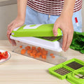 12pcs Set Nicer Dicer Plus Multi-Function Kitchen Tool Vegetables Fruits Dicer Food Slicer Cutter - Al-Raheem Imports