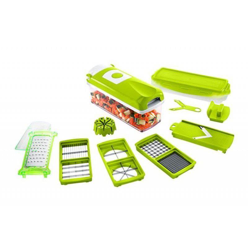 12pcs Set Nicer Dicer Plus Multi-Function Kitchen Tool Vegetables Fruits Dicer Food Slicer Cutter - Al-Raheem Imports