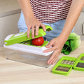 12pcs Set Nicer Dicer Plus Multi-Function Kitchen Tool Vegetables Fruits Dicer Food Slicer Cutter - Al-Raheem Imports