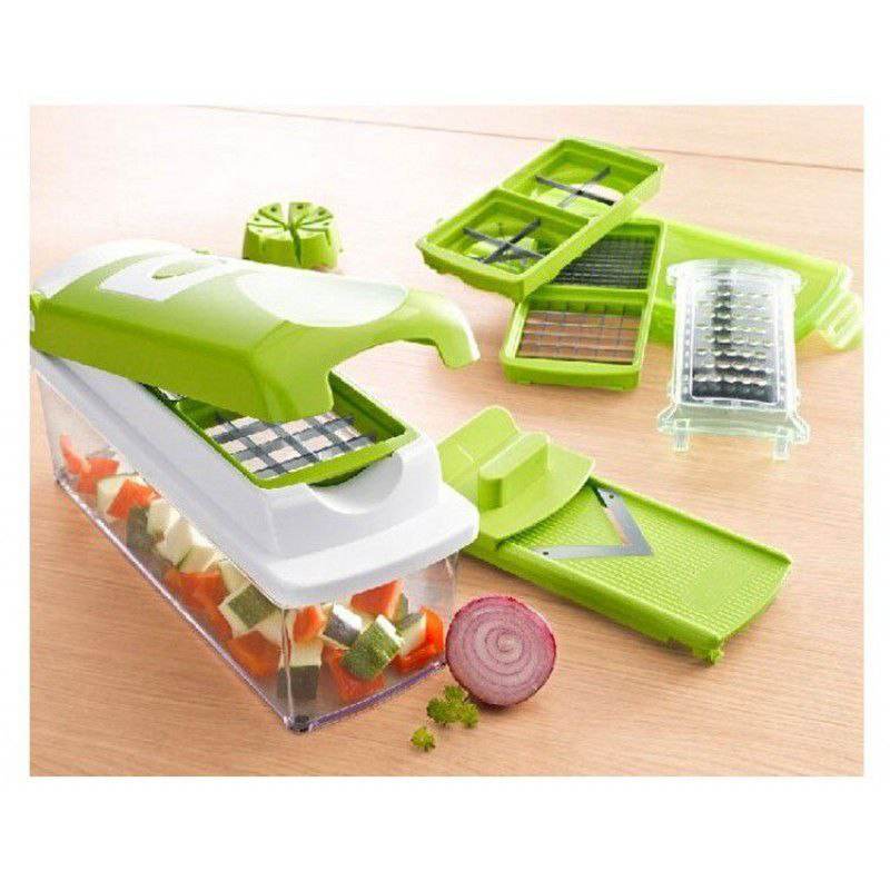 12pcs Set Nicer Dicer Plus Multi-Function Kitchen Tool Vegetables Fruits Dicer Food Slicer Cutter - Al-Raheem Imports