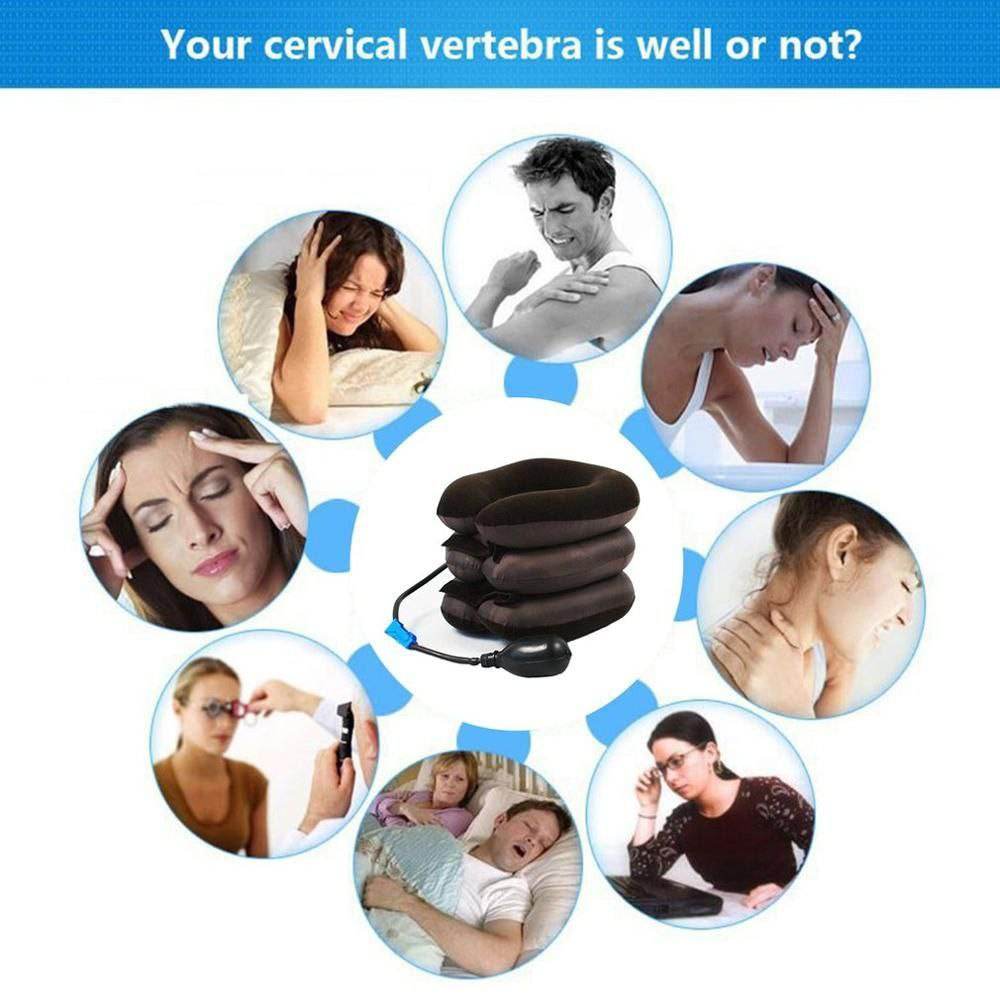 Inflatable Neck Cervical Vertebra Traction Soft Brace Support Device Neck Pain Neck Tractor - Al-Raheem Imports