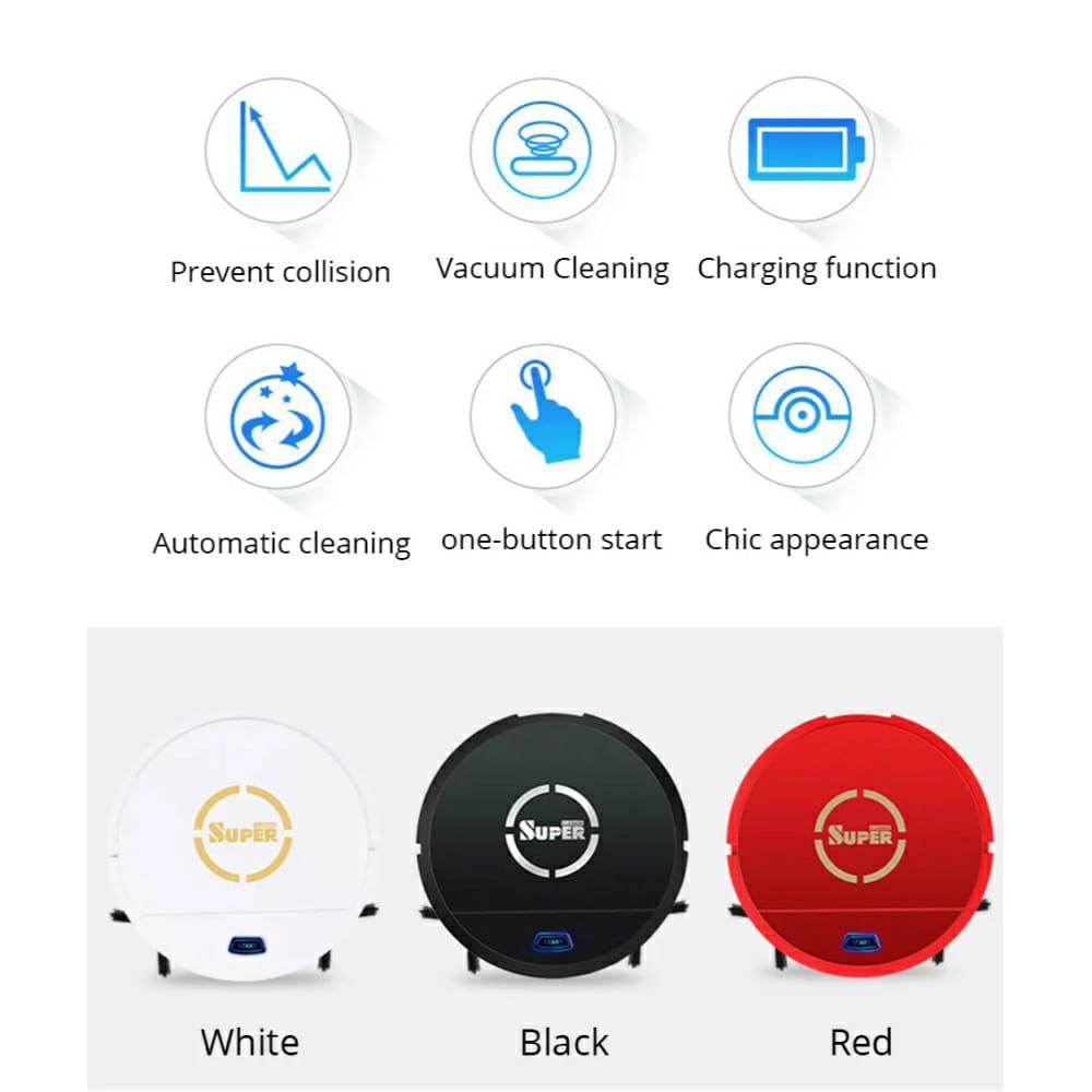Ultimate Multi-Function Sweeping Robot Cleaner With Super Storng Suction, One-Key Operation, Bass Cleaning, 360 Rotation - Al-Raheem Imports