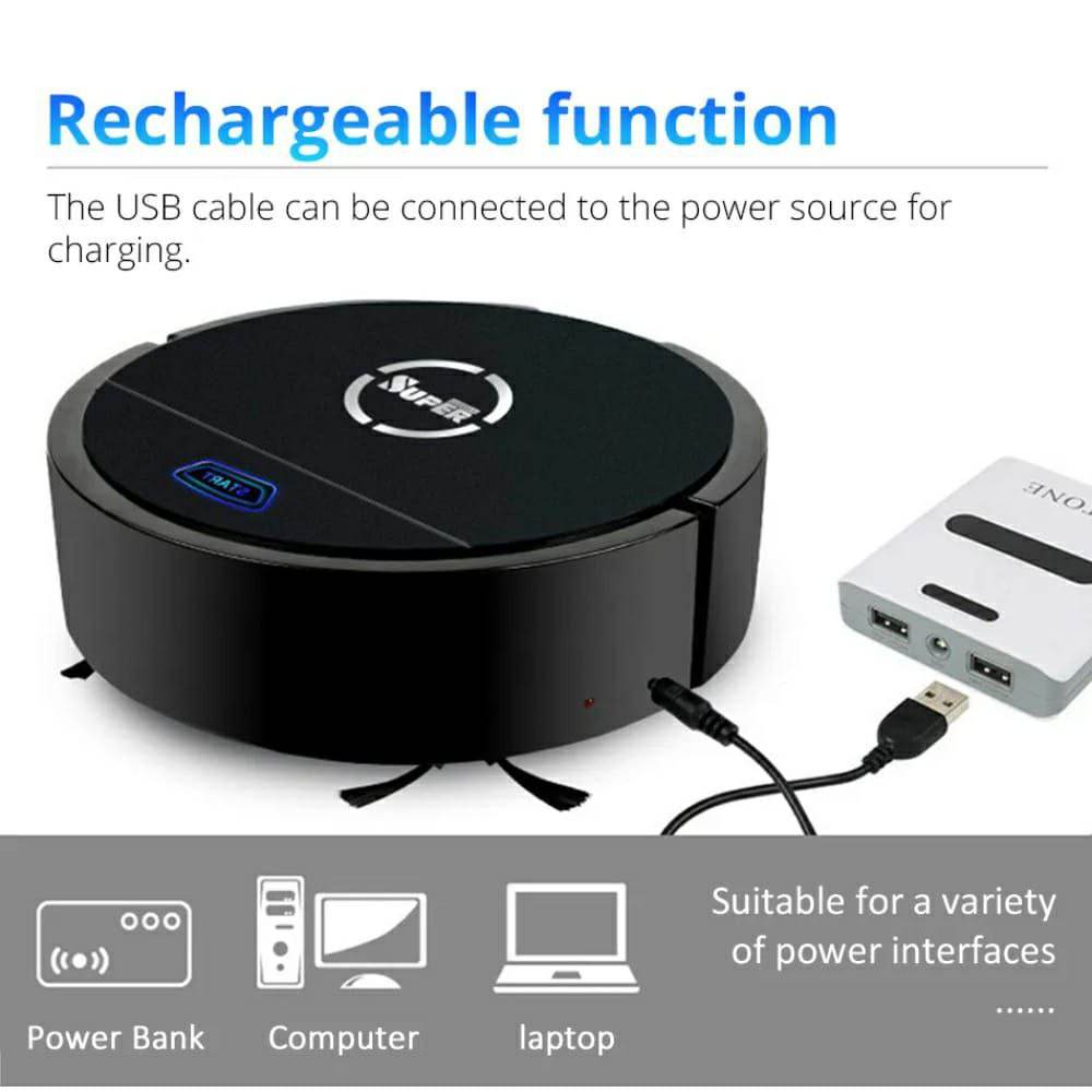 Ultimate Multi-Function Sweeping Robot Cleaner With Super Storng Suction, One-Key Operation, Bass Cleaning, 360 Rotation - Al-Raheem Imports