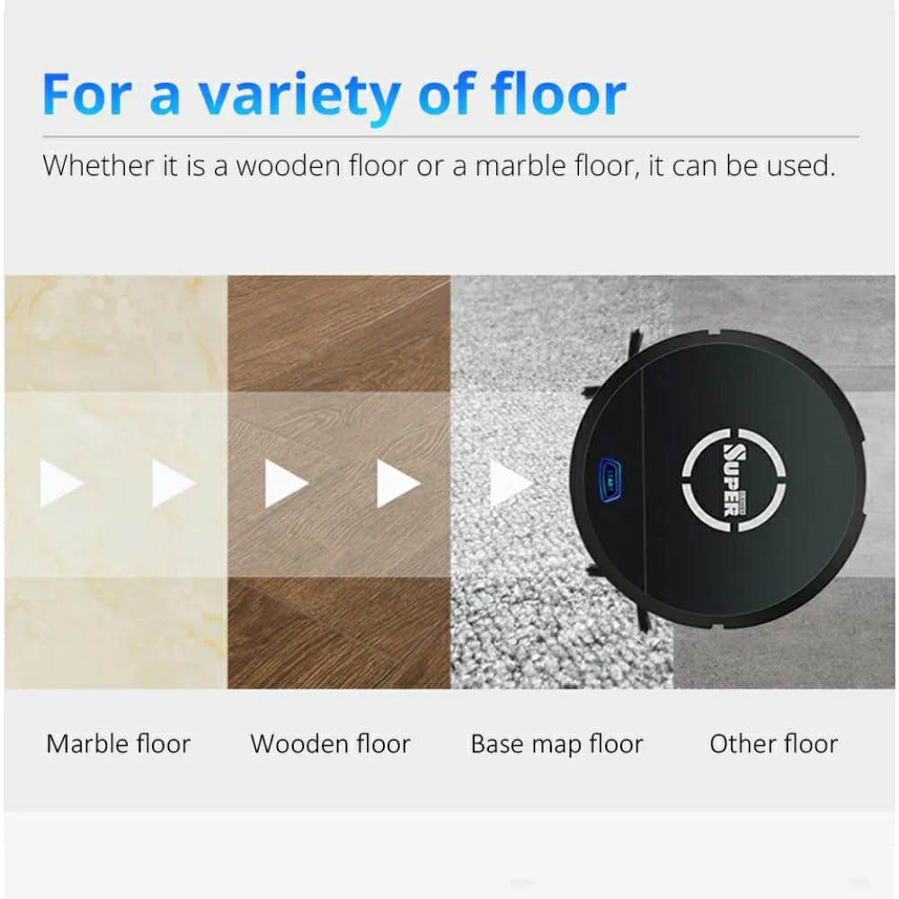 Ultimate Multi-Function Sweeping Robot Cleaner With Super Storng Suction, One-Key Operation, Bass Cleaning, 360 Rotation - Al-Raheem Imports