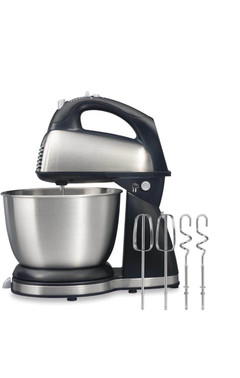 Bear 2 in 1 Classic Stand & Hand Mixer: 5-Speed QuickBurst with Bowl Rest - Versatile Kitchen Essential - Al-Raheem Imports