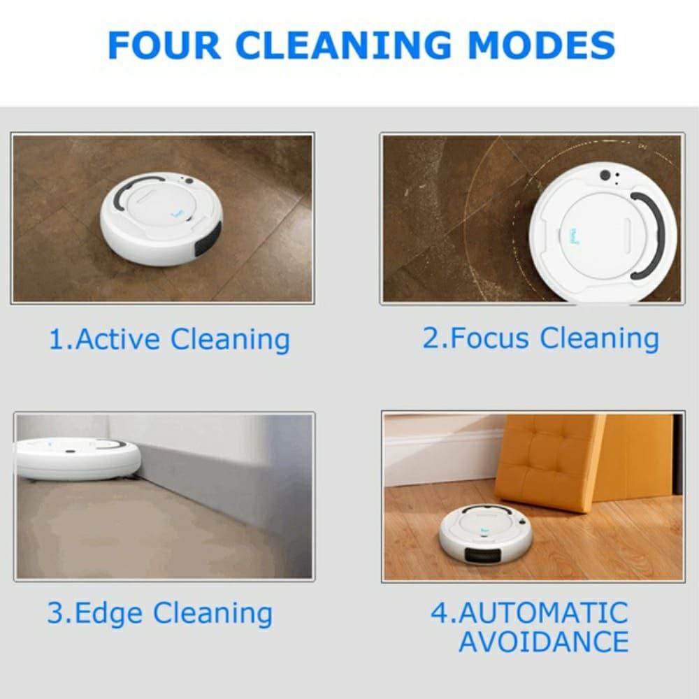 3 In 1 Automatic Intelligent Anti Collision Rechargeable Robotic Vacuum Cleaner With Strong Suction - Al-Raheem Imports