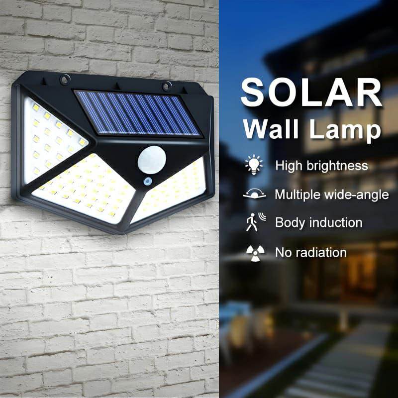 100 LEDs Rechargeable Motion Sensor Solar Interaction Waterproof - Al-Raheem Imports