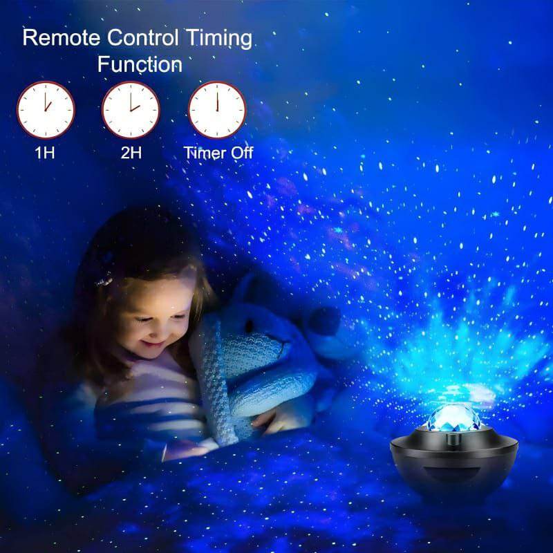 Compact Multi-Functional LED Galaxy Projector Light With Built-In Bluetooth Speaker - Portable Mini Design - Al-Raheem Imports