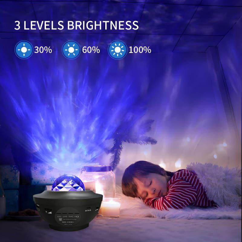 Compact Multi-Functional LED Galaxy Projector Light With Built-In Bluetooth Speaker - Portable Mini Design - Al-Raheem Imports