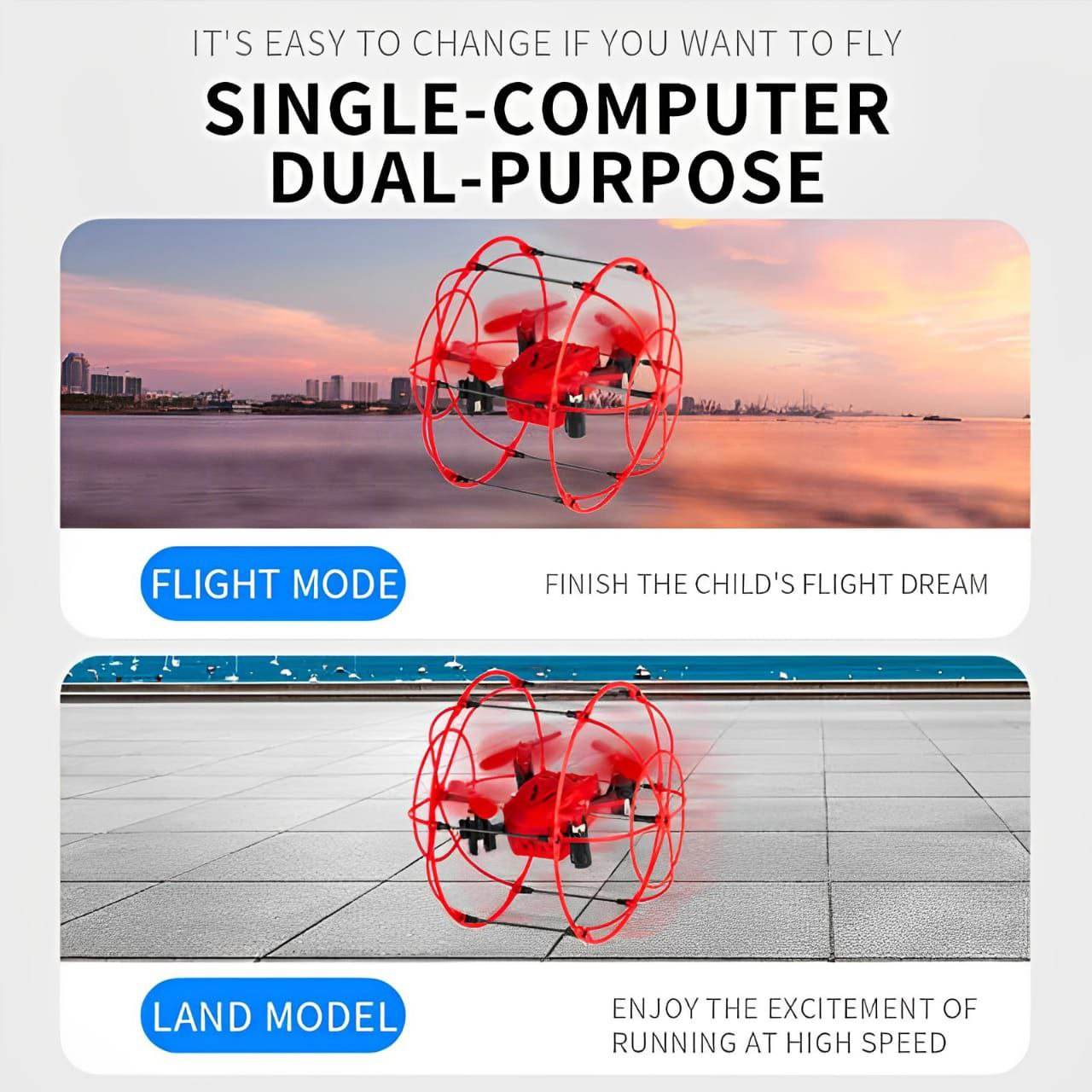 2.4G Four-Axis Dual-Mode 6 Channels Mini Remote Control Quadcopter Drone Toy - Al-Raheem Imports