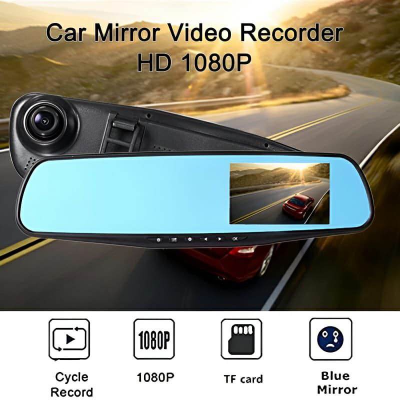 Full HD 1080P Dual Mirror Camera With 4.5″ TFT LCD Crystal Clear Recording Vehicle Blackbox DVR - Al-Raheem Imports