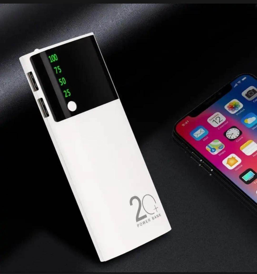 20000mah Powerbank LED Lighting Display External Battery Portable Charger - Al-Raheem Imports