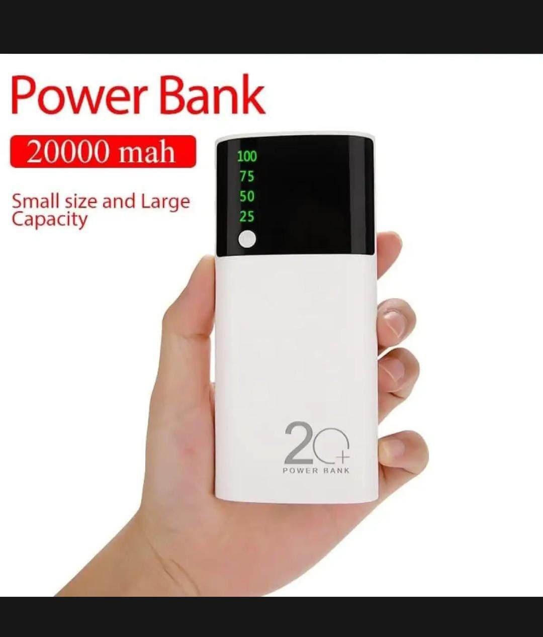20000mah Powerbank LED Lighting Display External Battery Portable Charger - Al-Raheem Imports