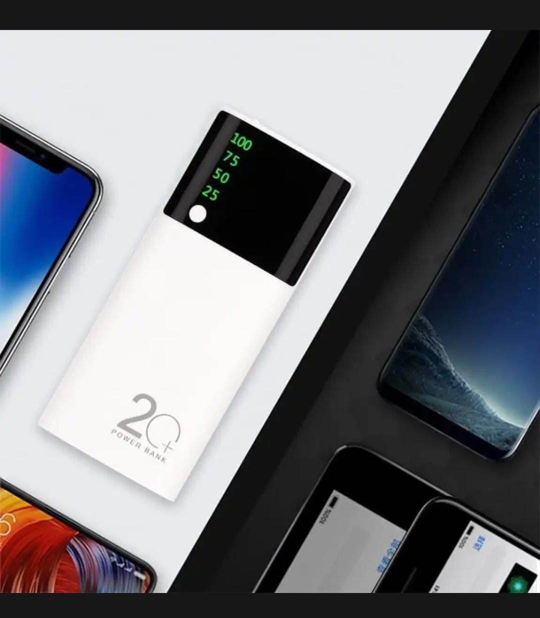 20000mah Powerbank LED Lighting Display External Battery Portable Charger - Al-Raheem Imports